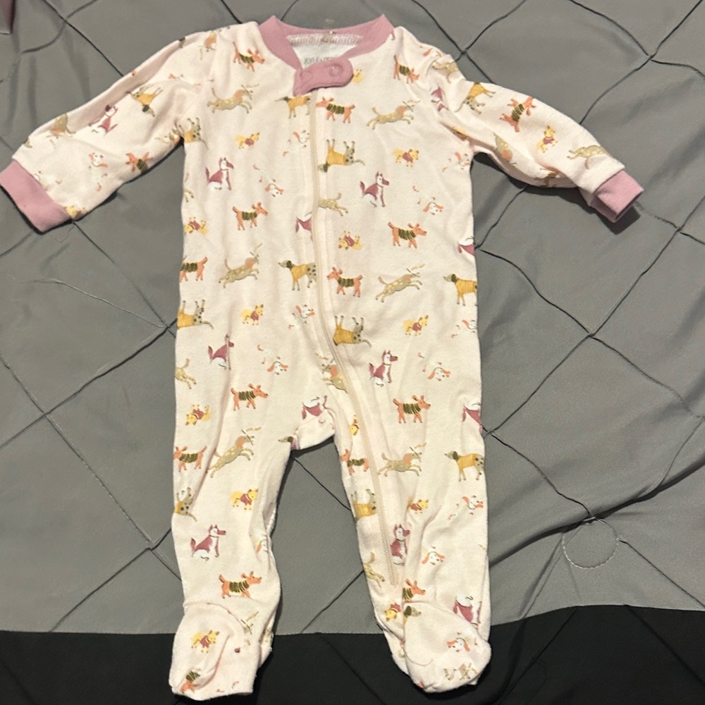 Charming Animal Print Kids Footie Pajamas